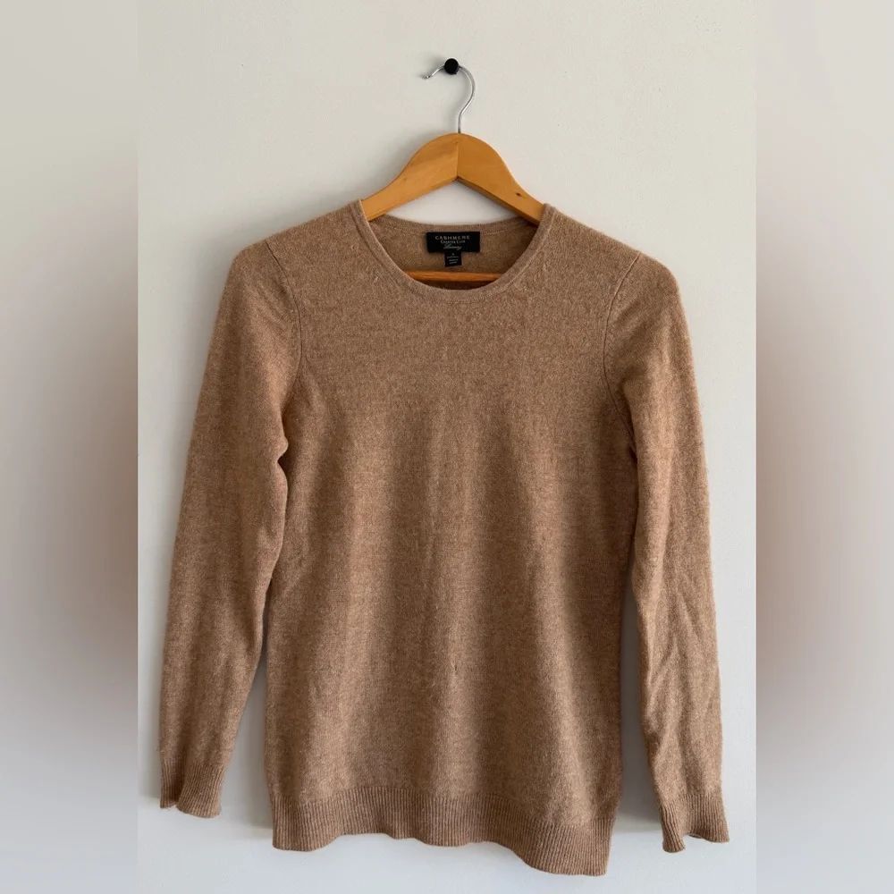 CashmereCharter Club Luxury Cashmere Sweater Neutral Minimalist Classic Fit S